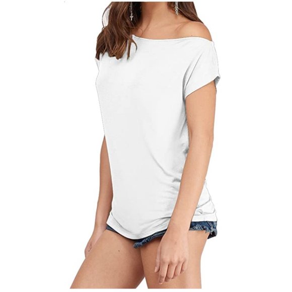 Off-Shoulder White Top - Picture 3 of 4